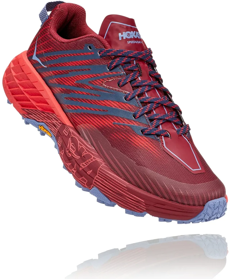Hoka Speedgoat 4 Womens Trail Shoe - Cordovan High Risk Red-5